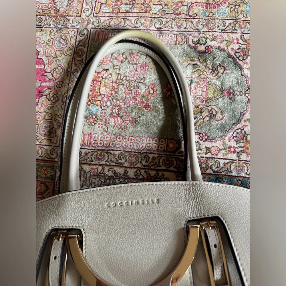 Coccinelle White Leather Satchel Bag